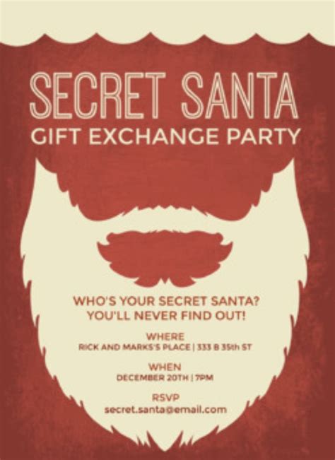 Secret Santa Template Email