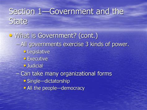 Section 1: Government and Political Systems