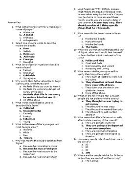 Section 1 Answers To Elie Wiesel Quiz PDF