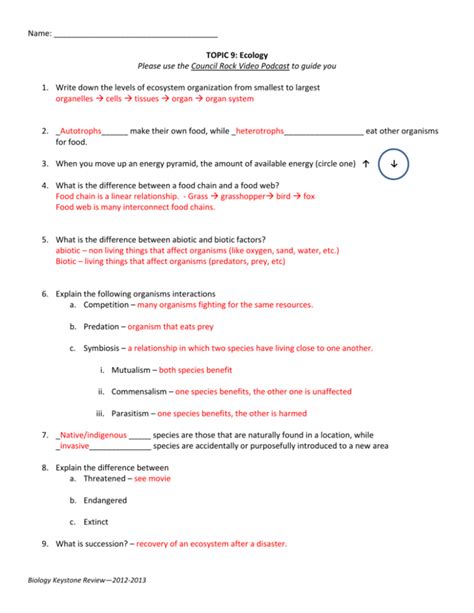 Section 1 Ecologists Study Relationships Answer Kindle Editon