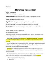 Section 1 Guided Marching Toward War Answers Reader