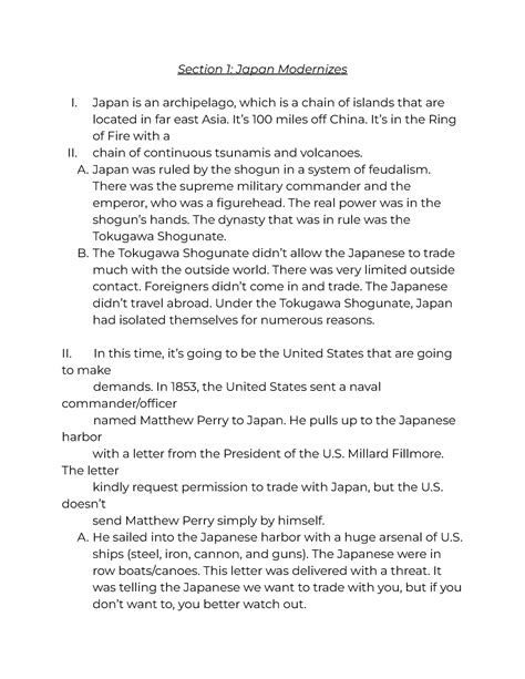 Section 1 Guided Reading And Review Japan Modernizes Answers Doc