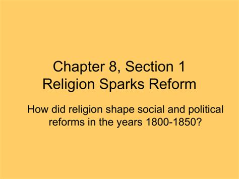 Section 1 Guided Religion Sparks Reform Answers Reader