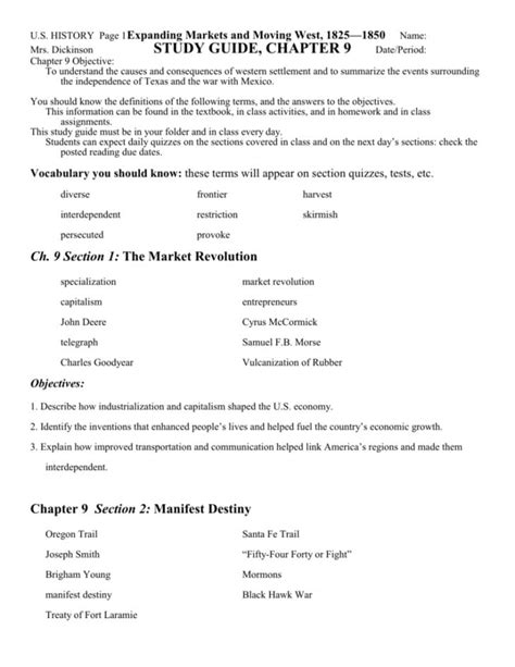 Section 1 The Market Revolution Guided Answer Kindle Editon