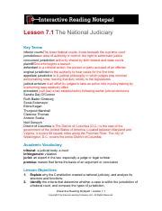 Section 1 The National Judiciary Answer Key Doc