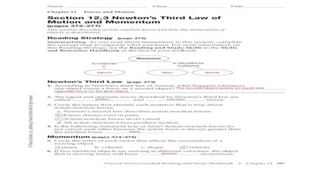 Section 12 3 Newton S Third Law Of Motion And Momentum Answers Kindle Editon