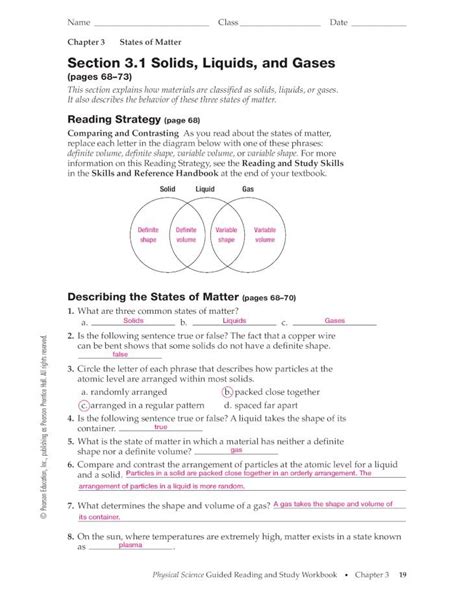 Section 123 Liquids And Solids Answers Reader