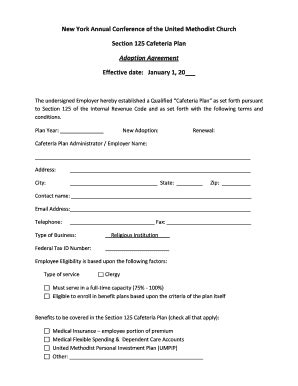 Section 125 Plan Document Template