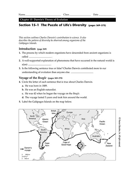 Section 15 1 The Puzzle Of Life Diversity Answer Key Reader