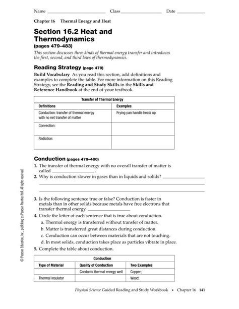 Section 16 2 Heat And Thermodynamics Answer Key Doc