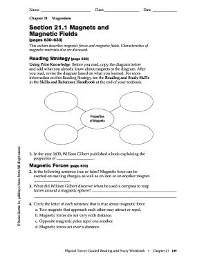 Section 211 Magnets And Magnetic Fields Answer Key Doc