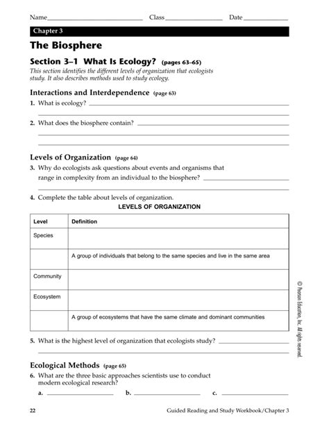 Section 3 1 What Is Ecology Pages 63 65 Answers PDF