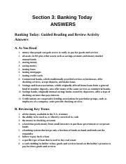 Section 3 Banking Today Guided Answers PDF