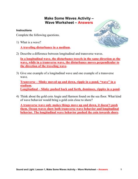 Section 3 The Behavior Of Waves Answers Doc