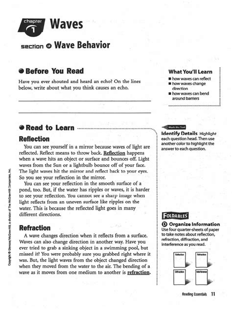 Section 3 Wave Behavior Reinforcement Answers Epub