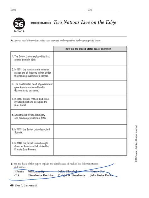 Section 4 Two Nations Live On The Edge Guided Reading Answers Doc