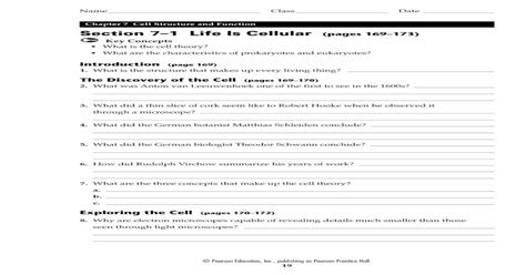 Section 7 1 Life Is Cellular Answers Doc