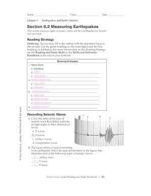 Section Review Answer Key For Earthquakes Reader