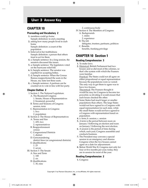 Section Summary Chapter 10 Answer Key PDF