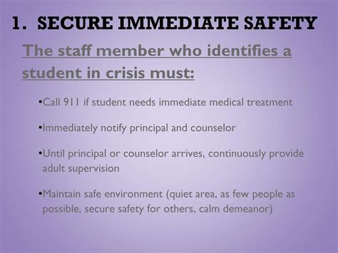 Secure Immediate Safety: