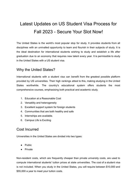 Secure Your Future: Dominate Visa Slots for Fall 2023