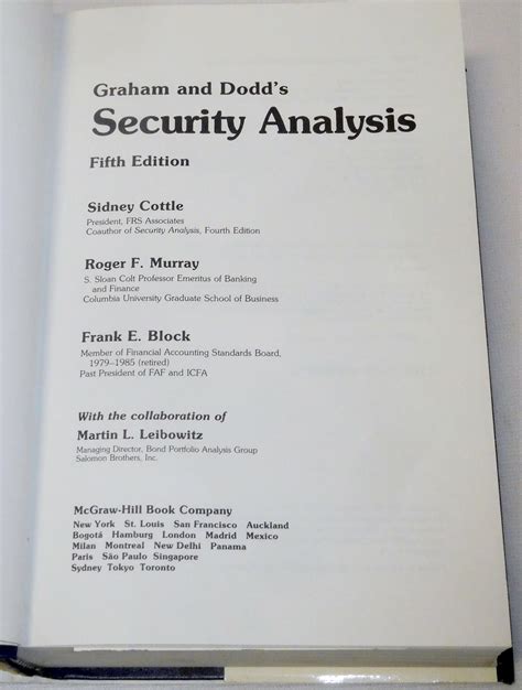 Security Analysis 5th Edition Doc