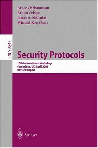 Security Protocols 10th International Workshop Epub