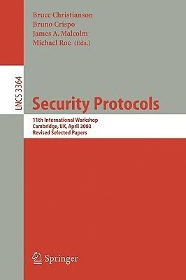 Security Protocols 11th International Workshop Epub