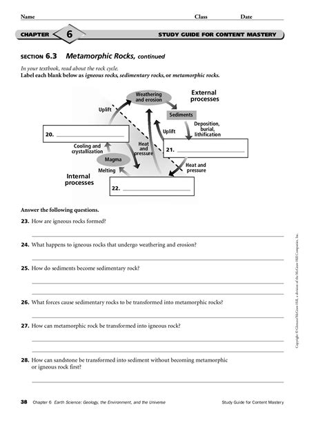 Sedimentary And Metamorphic Rocks Study Guide Answer Kindle Editon