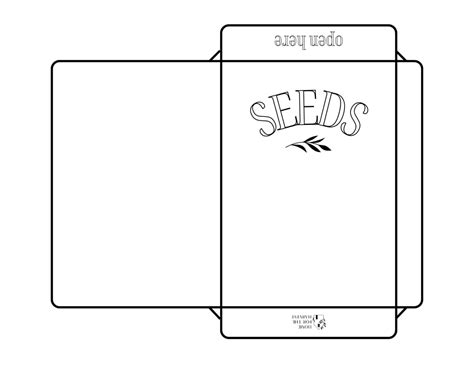 Seed Envelope Template