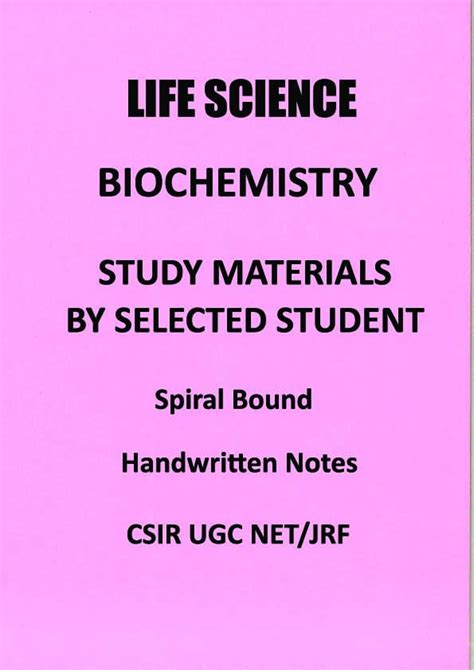 Selected Notes in Bio-Chemistry Epub