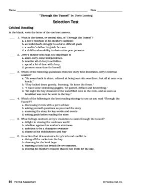 Selection Test Through The Tunnel Answer Key Epub