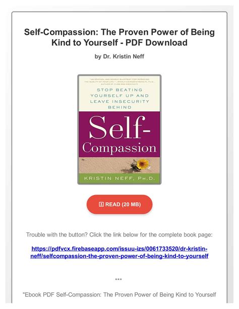 Self Compassion Proven Power Being Yourself Reader