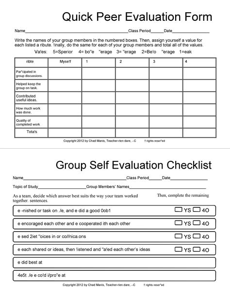 Self Evaluation Template
