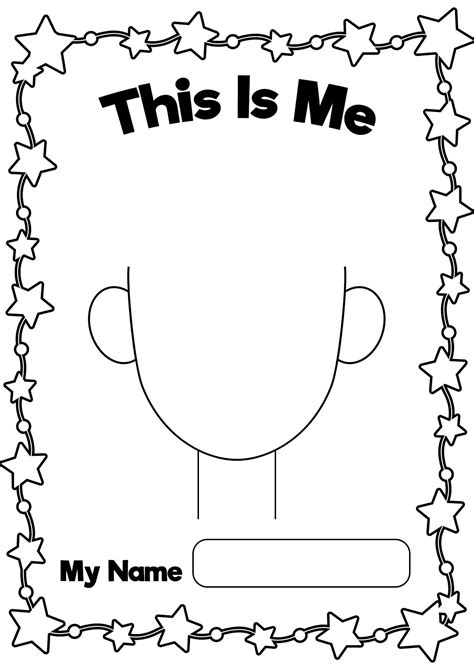 Self Portrait Preschool Template