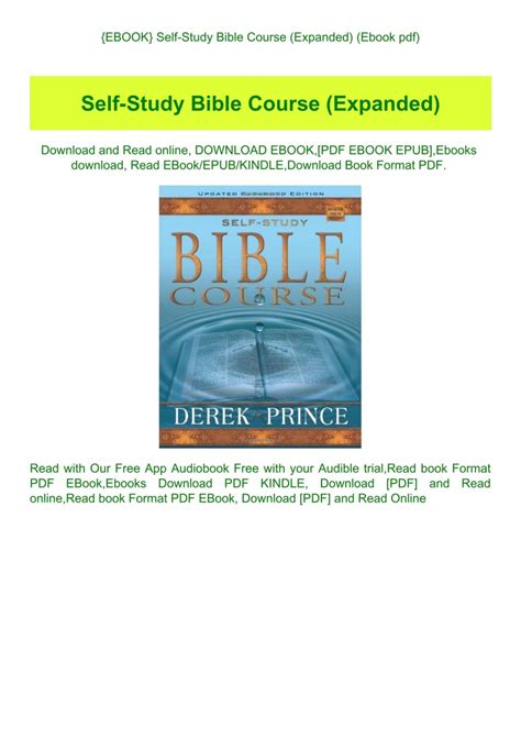 Self Study Bible Course (Expanded) Epub