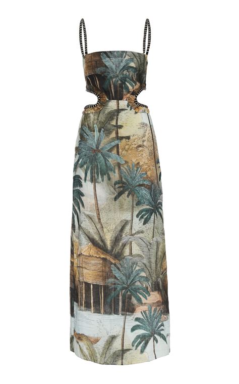 Selma Embroidered Linen Maxi Dress