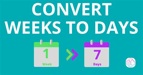 Semanas a Días: Convert Weeks to Days with Effortless Precision