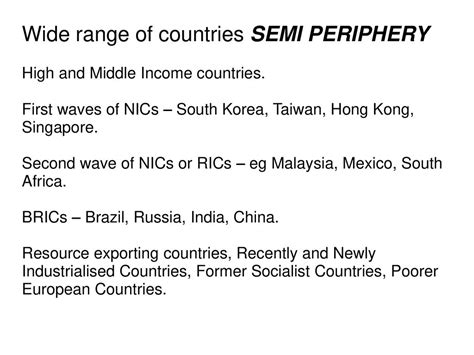 Semi-Periphery Countries: Navigating the Economic and Political Landscape