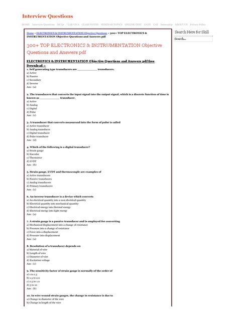 Semiconductor Amplifier Objective Question Answer Epub