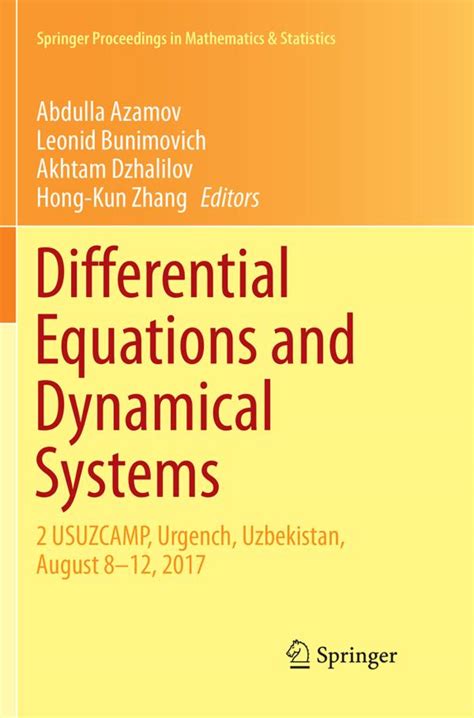 Seminar on Differential Equations and Dynamical Systems Epub