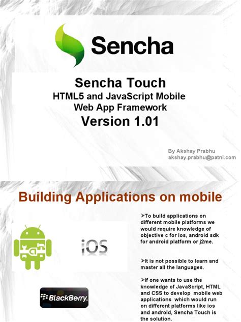 Sencha Touch Mobile Framework Koenig Solutions Kindle Editon