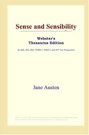 Sense and Sensibility Webster s Arabic Thesaurus Edition Epub