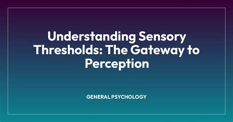 Senses: The Gateway to Perception and Understanding