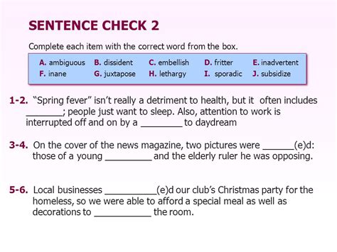 Sentence Check 2 Ch 19 Answers PDF