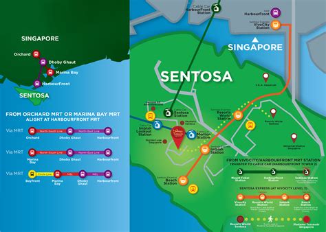 Sentosa Express Monorail Map