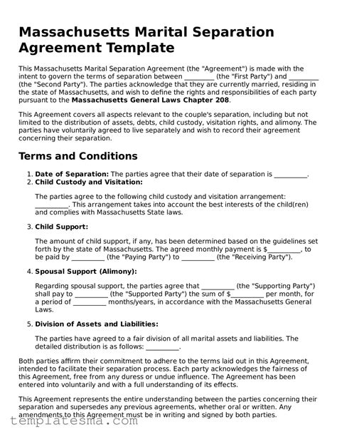 Separation Agreement Massachusetts Template