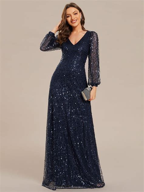 Sequin 101: A Shimmering Guide to Long Dresses with Sleeves