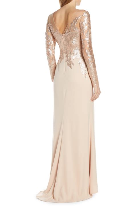 Sequin Embellished Gown: