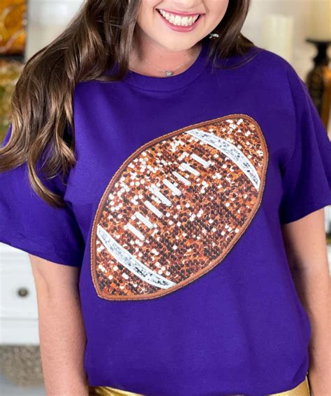 Sequin Football Sweatshirt: Shimmer and Shine on the Gridiron